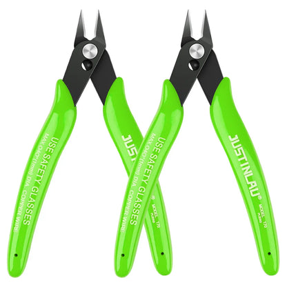2-Pack Mini Flush Cutting Pliers – Precision Diagonal Wire Cutters for Electrical & Metal Work, Left-Handed