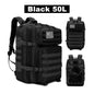 50L (13.2 Gal) Tactical Water-Resistant Travel Backpack – Large Capacity Multi-Functional Rucksack