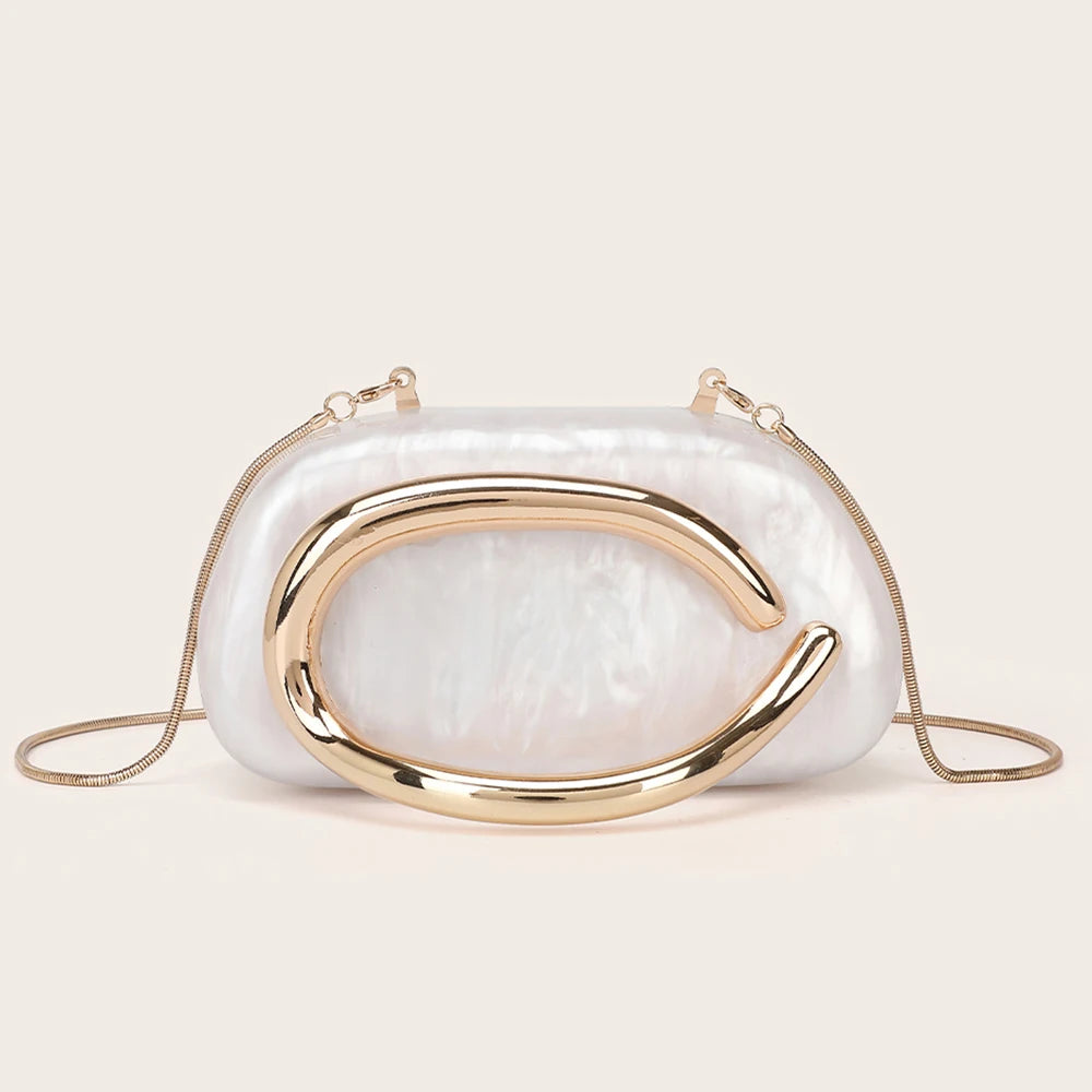 Luxury Metal Box Clutch Bag – Women’s PVC Evening Handbag for Wedding, Bridal, Party & Banquet, Crossbody Shoulder Purse, 11 Colors
