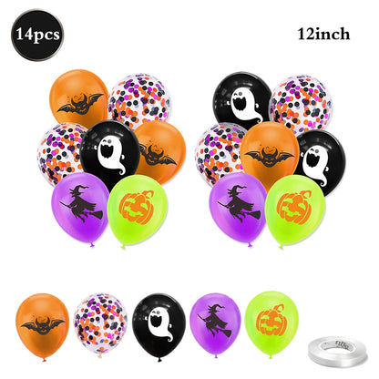 Halloween Party Decoration Set, Banner, Garland, Spider Web and More