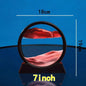 3D Moving Sand Art Picture - Round Glass Deep Sea Sandscape Hourglass for Home & Office Decor