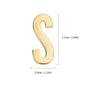 1Pcs Metal Self Adhesive House Number English Alphabet Letters for Apartment Room Door Plate Table Mailbox Number Stickers 7*3cm