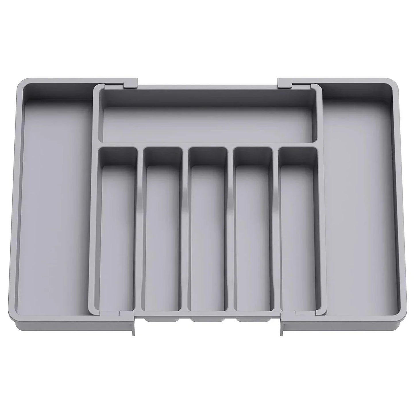 New Adjustable Cutlery Organizer - Upgraded Plastic Storage Tray with Dividers, Ideal for Organizing Spoons and Knife Drawers.