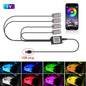 LED Car Interior Ambient Lights Kit - RGB Foot Strip Lighting with Remote & App Music Control