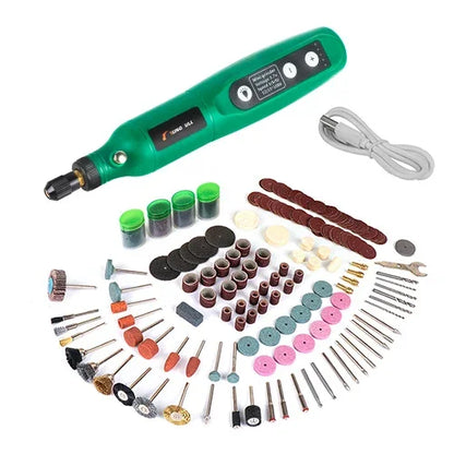 USB Rechargeable Wireless Engraving Pen - Mini Cordless Rotary Drill with Grinding Accessories