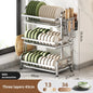 stainless steel Dish Dryer Rack,Compact Kitchen Dish Rack,Screeper Set,Large Rust Proof Dish Screeper With Utensils Holder