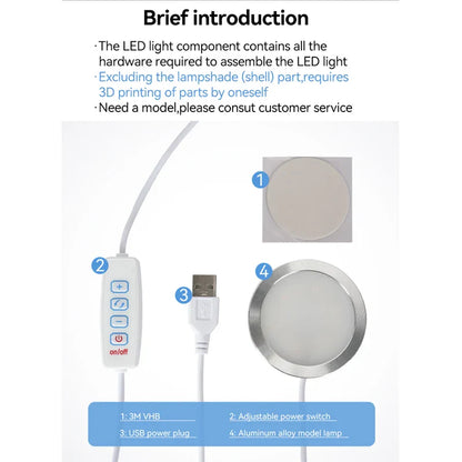 LED Lamp Kit for 3D Printers - LED Light Hardware for 3D Printing