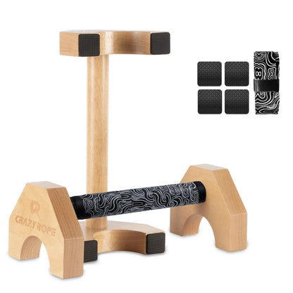 Pair Wooden Push-Up Bars – Portable Pushup Stands for Strength Training & Handstand Practice