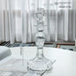 Clear Glass Pillar Candle Holder Table Candlestick for Dining Room Decor