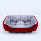 Plush Square Pet Bed for Dogs & Cats, Calming Kennel Sofa Cushion in Multiple Sizes (XS-XXL)