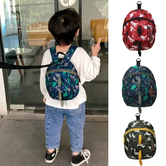 Dinosaur Toddler Safety Harness Backpack – Anti-Lost Wrist Link Kids School Bag (Ages 4-6)