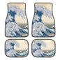Great Wave Off Kanagawa 4-Piece All-Weather Car Floor Mats - Universal Fit for SUVs, Sedans, Trucks