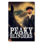 P-Peakys B-Blinders Whiskey Metal Sign - Retro Tin Plaque with Iconic Flat Cap & Whiskey Bottle Art, Eye-Catching Wall Decor