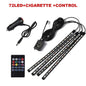 36/48/72 LED RGB Car Interior Footwell Ambient Light Strip USB or Cigarette Lighter Powered Remote, Voice & App Control