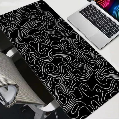 Black-and-White Topographic Mouse Pad, 3 Sizes