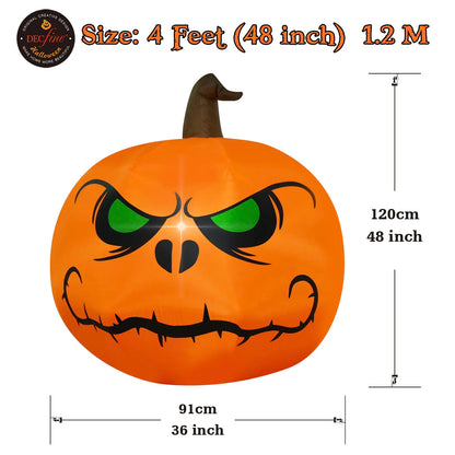 Inflatable Halloween Pumpkin Decoration - LED 4 ft Yard Display