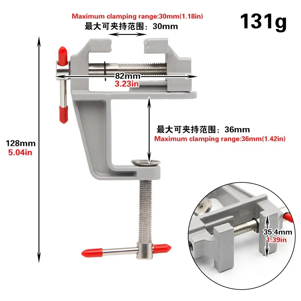 Mini Table Clamp Pliers – Flat-Mouth DIY Craft Clamp for Carving, Jewelry & Model Making