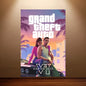 GTA 6 Poster Grand Theft Auto VI Game Poster Canvas Wall Art Painting Game Room Wall Decor Bedroom Wall Art Sticker Home Decor