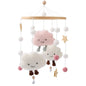 Baby Wooden Bed Bell Cartoon Rabbit Mobile