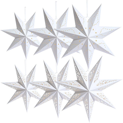 30-75cm Hollow Star Hanging Pendant Eid Mubarak Christmas Ramadan Decoration 2024 Islamic Muslim Party Decor Ramadan Kareem Gift