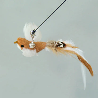 Interactive Feather Cat Toy – Feather Teaser for Cat Play & Exercise
