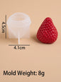 3D Strawberry Aromatherapy Candle Silicone Mold DIY Handmade Romantic Scented for Valentine's Day Party Home Decor Birthday Gift
