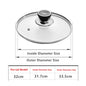 16-32cm Tempered Glass Pot Cover Visible Pot Cover Anti-Scalding Circular Frying Pot Cover Cooking Utensils Kitchen Accessories