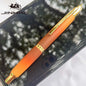 Push-Button Retractable Fountain Pen — Metal Body, Clip & Converter, EF/F Nib 0.5mm (0.02in) — Black/White