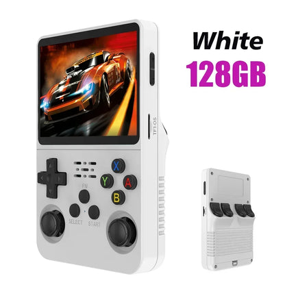 128GB Open-Source Retro Handheld Game Console - 3.5" (8.9 cm) IPS Screen, Linux Pocket Video Player, Orange
