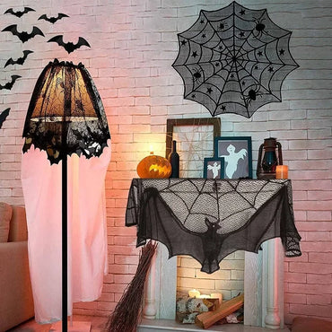 Black Bat Halloween Decoration Cloth - 91 x 58 cm