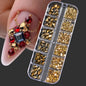 12 Grids Mixed Nail Rhinestones - SS6-SS30 Flat-Back Glass Gems for Nail Art