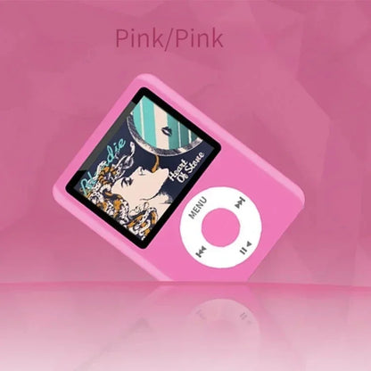 Kawaii Cartoon Mini MP3 Player — Portable Anime Walkman, USB Rechargeable with External Speaker