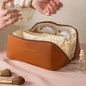 Luxury PU Leather Makeup Organizer Cosmetic Bag – Women's Travel Toiletry Case with Zipper