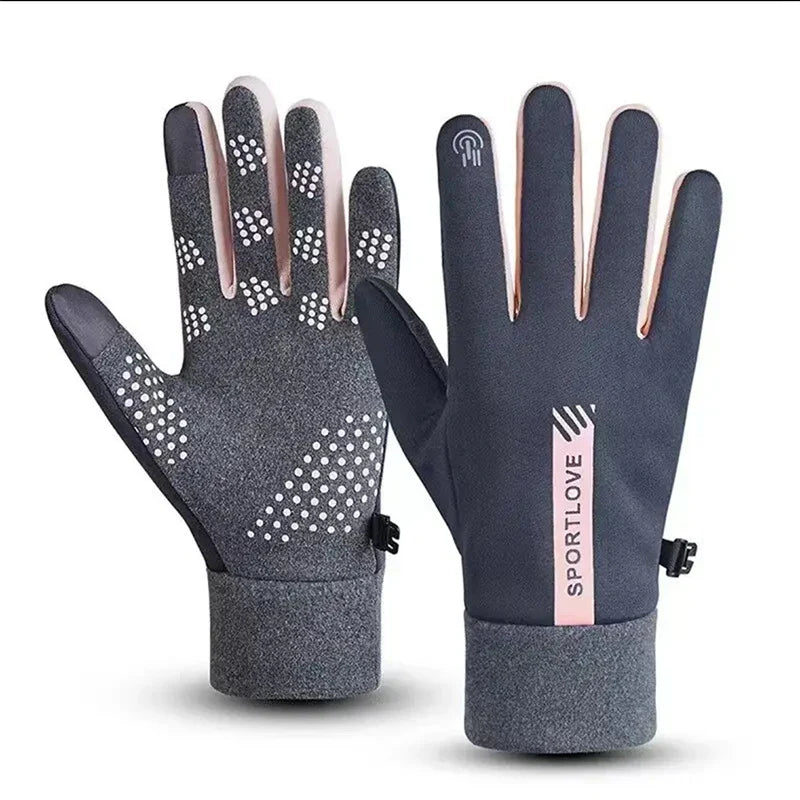 Women's Waterproof Winter Cycling Gloves - Windproof Anti-Slip Warm Outdoor Sports Gloves