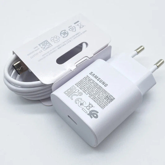 25W Super Fast USB-C Charger Adapter with 100cm (39.4 in) USB-C Cable — USB-PD & Adaptive Fast Charge, EU Plug