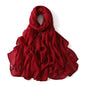Women’s Large Cotton Rayon Hijab Scarf – 180x95cm Plain Wrap & Shawl