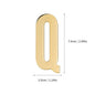 1Pcs Metal Self Adhesive House Number English Alphabet Letters for Apartment Room Door Plate Table Mailbox Number Stickers 7*3cm