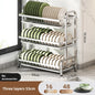stainless steel Dish Dryer Rack,Compact Kitchen Dish Rack,Screeper Set,Large Rust Proof Dish Screeper With Utensils Holder