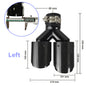 Carbon Fiber 304 Stainless Steel Rear Exhaust Tip Decorative Muffler - Universal Fit