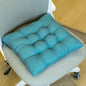 Tie-On Rectangle Dining Chair Seat Cushion - Thick Polyester Cotton Pad for Dining, Floor & Meditation