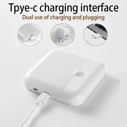 Motion Sensor LED Night Light - USB Type-C Rechargeable Square Lamp for Bedroom, Kitchen, Stair, Hallway, Wardrobe, Cupboard
