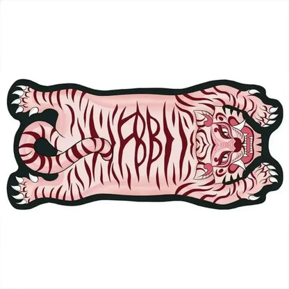 VIKAMA Tiger-Shaped Area Carpet - Non-Slip, Easy To Clean, Home Decoration, Kitchen And Bathroom Floor Mat, Entrance Door Mat