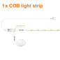 COB LED Strip Light with Penetrable Touch Dimmer – Waterproof 12V Cabinet & Closet Lighting, 1m/2m/3m/5m (39/79/118/197 in), 320 LEDs/m, Warm/Neutral/Cool