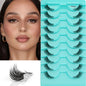 New Half Eyelashes 3D Cat Eye Lashes Clear Stem False Lashes