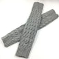 Women's Knit Leg Warmers 40 cm (15.7 in) Long Crochet Boot Cuffs Autumn Winter Black White