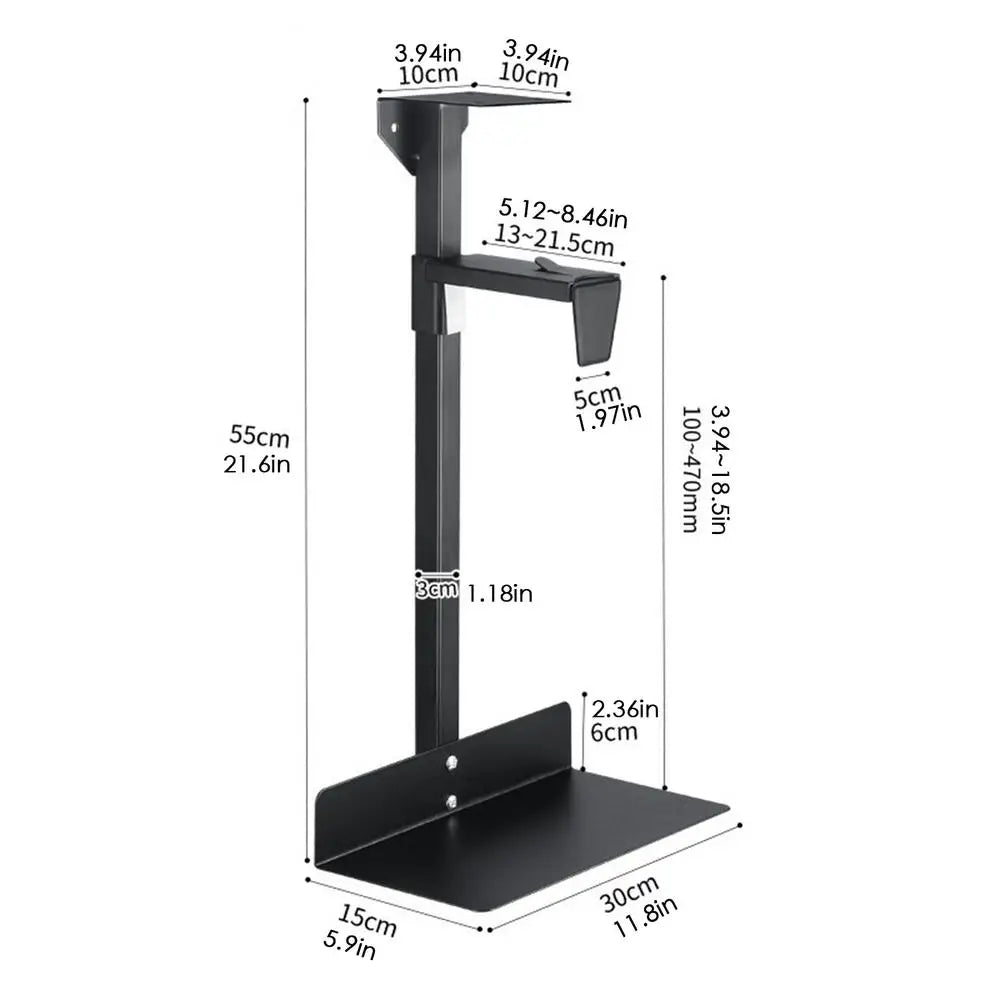 PC Under Desk Mount Computer Case Holder CPU Mount Heavy Duty Computer Case Stand Under Desk PC Stand Holder For Table Floor