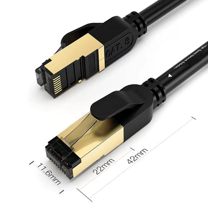 DIXSG CAT 6A Shielded Ethernet Patch Cable - RJ-45, 10 Gbps, 500MHz, CE Certified - 6m or 12m