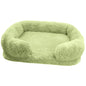 Plush Dog Bed with Removable Cover – Thickened Winter Pet Sofa Pad, Square, Small & Large
