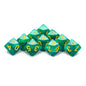 D10 Polyhedral Dice 10-Piece Set for D&D & Tabletop RPGs — Marble & Transparent Styles for Board Games & Parties