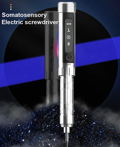 Intelligent Motion Control Rechargeable Cordless Electric Screwdriver USB Chargeable, 24-Piece 4mm Bit Set & LED Light